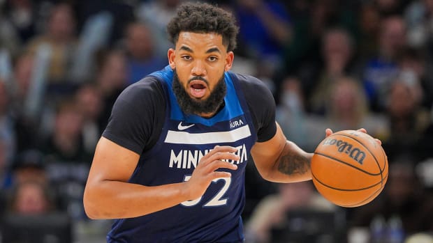 Minnesota Timberwolves center Karl-Anthony Towns.